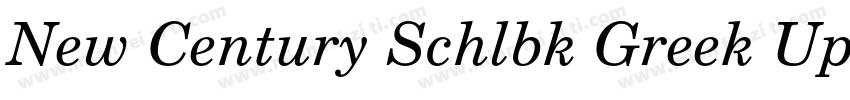 New Century Schlbk Greek Upright字体转换